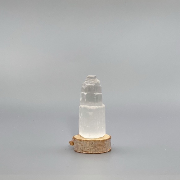 Interiors in Balance Other - Selenite Skyscaper Tower & Tree Slice Base & Card